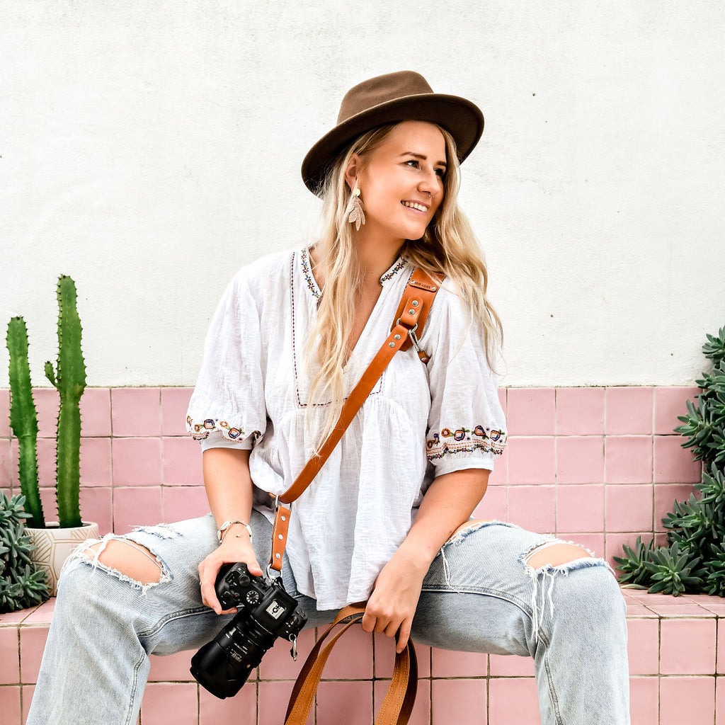 'Lulu' Solo Camera Leather Sling Strap